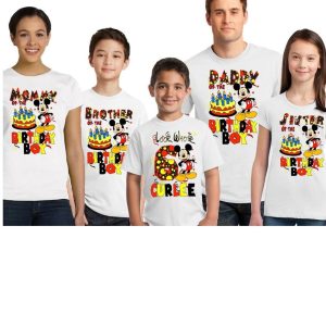 Personalized Disney Birthday Family Matching Shirts, Mickey Mouse Shirt, Mickey Mouse Birthday Shirt