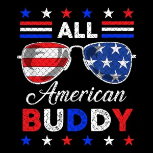 All American Buddy 4th of July png - INSTANT DOWNLOAD - PNG Printable - Digital Print Design