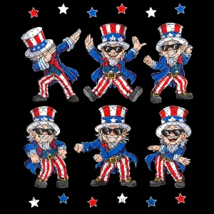 Dancing Uncle Sam 4th of July Boys Girls Kids Funny Dance Png Digital Sublimation Download