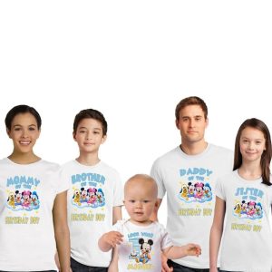 Personalized Mickey Mouse Birthday Shirt for Boys and Matching Family Shirts