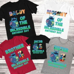 Personalized Lilo and Stitch Birthday Shirt Disney Family Edition for Stitch Fans