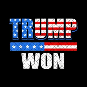 Trump Won 2024 Trump Election American Flag Trump American 4th Of July Gift Digital PNG File