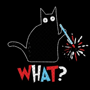 Feline Firework Frenzy: 4th of July Cat What? Costume PNG