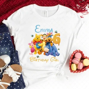 Personalized Winnie the Pooh 6th Birthday Shirt Tiger Piglet Eeyore
