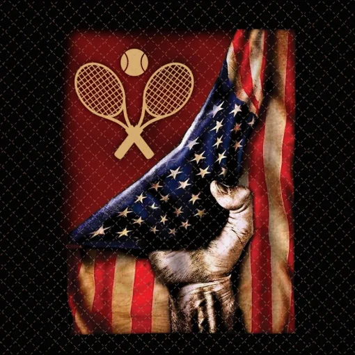 4th of July Grand Slam: America Flag Tennis PNG