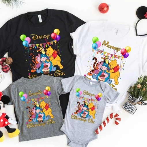 Personalized Winnie the Pooh Birthday Shirt Birthday Boy Edition with Matching Family Tees