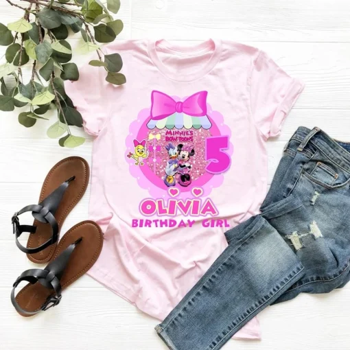 Personalized Minnie Mouse 5th Birthday Shirt