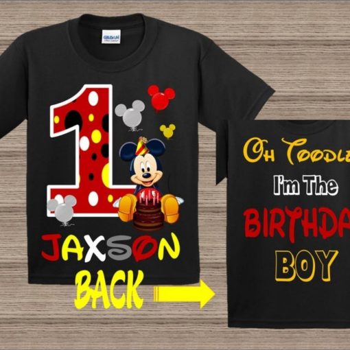 Personalized Mickey Birthday Shirt, Mickey First Birthday Shirt, and Mickey Family Birthday Shirts