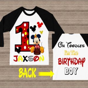 Personalized Mickey Birthday Shirt, Mickey First Birthday Shirt, and Mickey Family Birthday Shirts