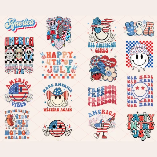 USA Independence Day PNG Bundle