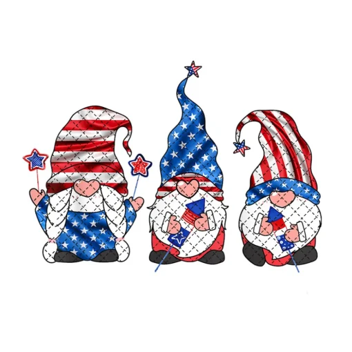 Patriotic Gnome Independence Day 4th July Gnome instant download digital Commercial PNG