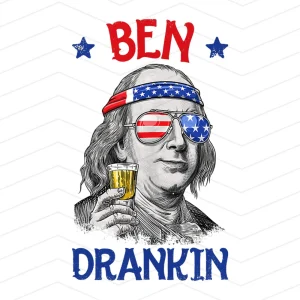 Whimsical 4th of July Tribute: Ben Drankin Franklin PNG