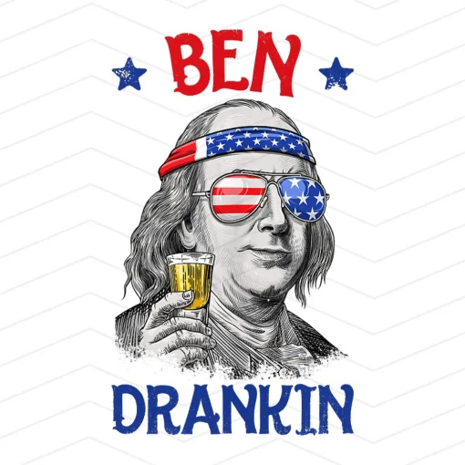 Whimsical 4th of July Tribute: Ben Drankin Franklin PNG