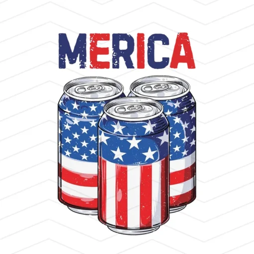 Liberty Lager: 4th of July Beer American Flag PNG