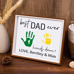 Anniversary Gift Idea Personalized Wooden Handprint Sign-1