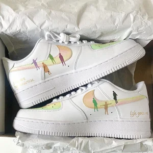 BTS Air Force 1 Custom Shoes with Colorful Silhouette Design (2)