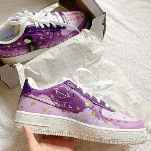 BTS V Air Force 1 Custom Limited Edition Anime Shoes (4)