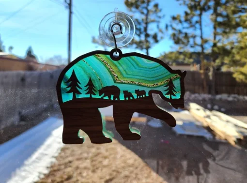 Caring Mama Bear Suncatcher Show Mom How Much You Care-5