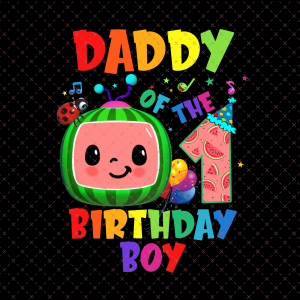 Cocomelon Daddy of the 1 Birthday Boy Digital File