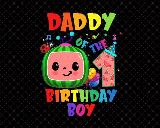 Cocomelon Daddy of the 1 Birthday Boy Digital File