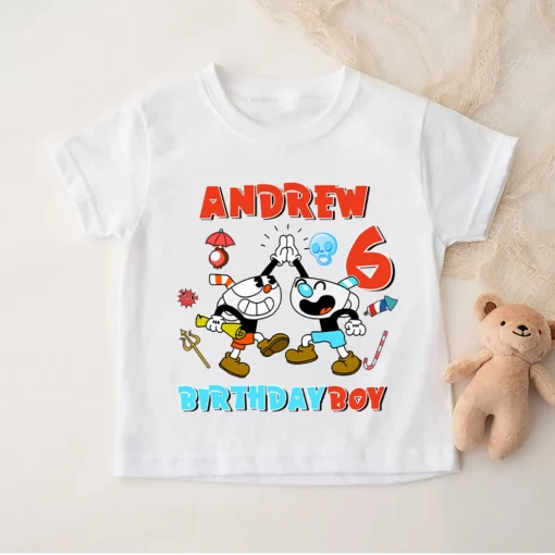 Cuphead Game Birthday Shirt