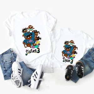 Custom Africa Rugrats Family Shirts with Name and Age