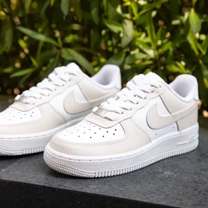 Custom Air Force 1 Cream Painted Shoes (2)