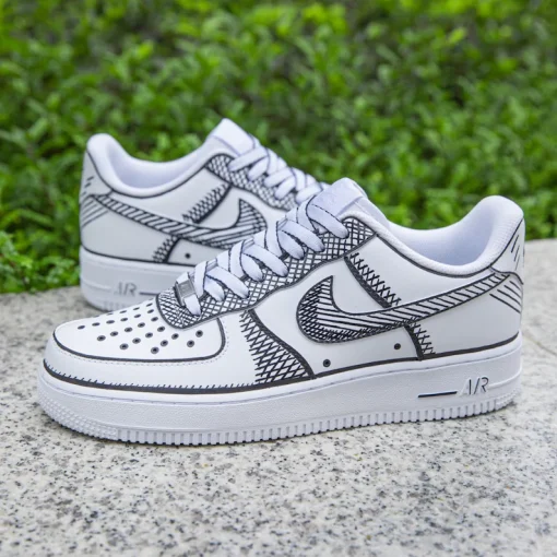 Custom Air Force 1 Hand-Painted and Sprayed Shoes (2)
