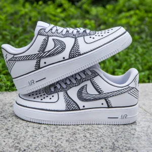 Custom Air Force 1 Hand-Painted and Sprayed Shoes (3)