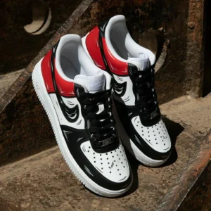 Custom Air Force 1 Shoes with Hand-Painted and Spray-Painted Details (1)
