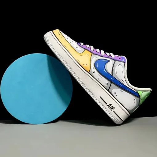 Custom Air Force 1 Shoes with Hand-Painted and Sprayed Details (3)