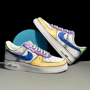 Custom Air Force 1 Shoes with Hand-Painted and Sprayed Details (4)
