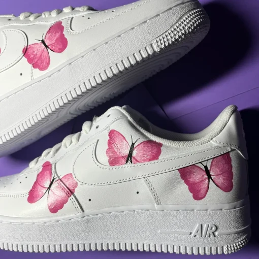 Custom Anime Shoes Air Force 1 with Butterfly Design (2)