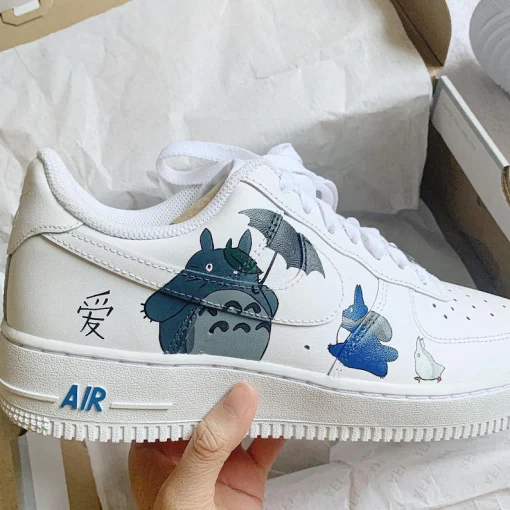 Custom Anime Shoes Air Force 1s Haku and Totoro (4)