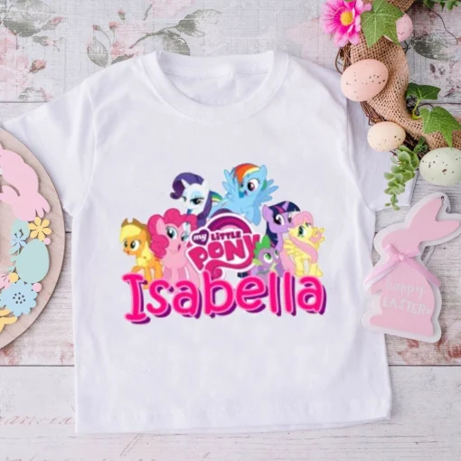 Custom Birthday Shirt with Personalized My Little Pony Name and Age