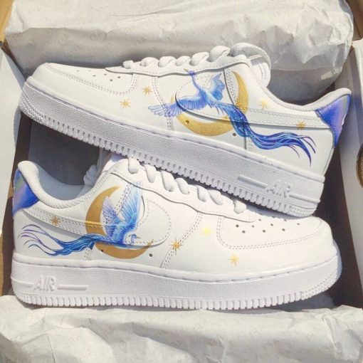 Custom Blue Phoenix Air Force 1 Shoes (2)