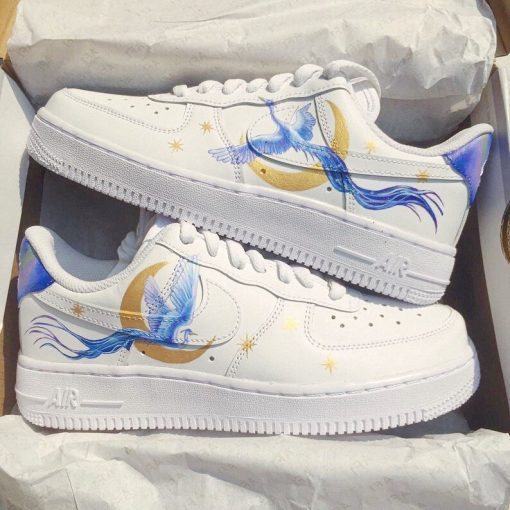 Custom Blue Phoenix Air Force 1 Shoes (3)