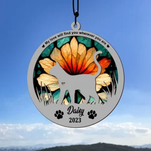 Custom Cat Suncatcher A Unique and Thoughtful Anniversary Gift for Pet Lovers-3