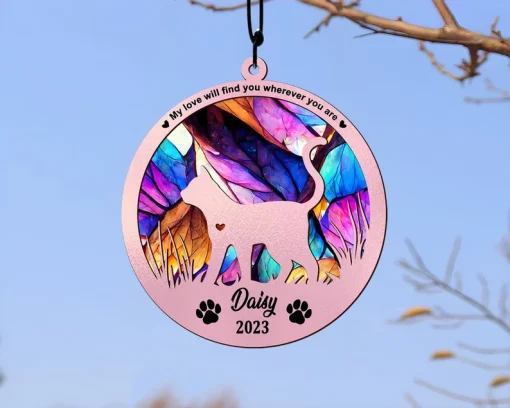 Custom Cat Suncatcher A Unique and Thoughtful Anniversary Gift for Pet Lovers-4