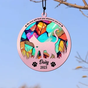 Custom Cat Suncatcher A Unique and Thoughtful Anniversary Gift for Pet Lovers-5