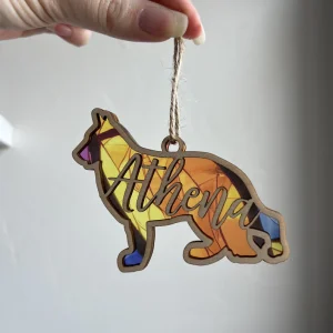 Custom Dog Suncatcher A Unique Anniversary Gift for Dog Lovers