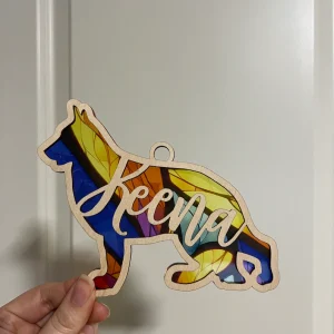 Custom Dog Suncatcher A Unique Anniversary Gift for Dog Lovers-4