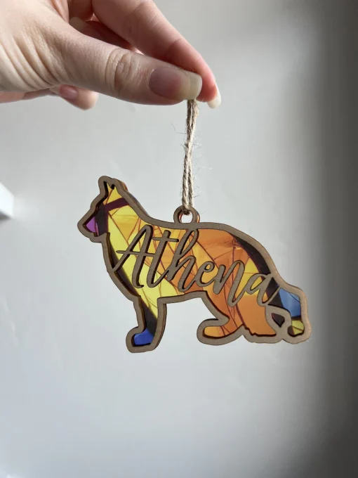 Custom Dog Suncatcher A Unique Anniversary Gift for Dog Lovers