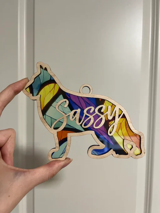 Custom Dog Suncatcher A Unique Anniversary Gift for Dog Lovers-7