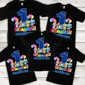 Custom Kids Tee with Word Party Outfit - The Cutest Birthday Look