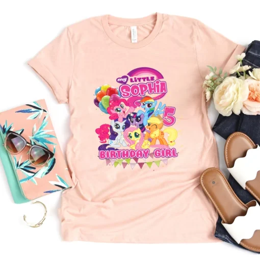 Custom My Little Pony Shirt for Kids - Birthday Theme 2