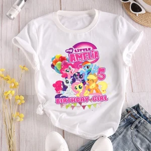 Custom My Little Pony Shirt for Kids - Birthday Theme
