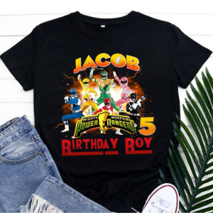 Custom Name with Power Ranger Birthday Shirt 2