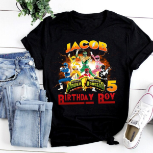 Custom Name with Power Ranger Birthday Shirt