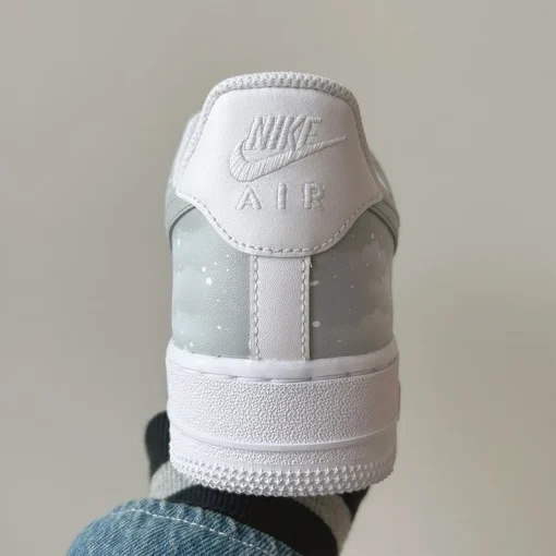 Custom Nike Air Force 1 Starry Gray Spray Painted Shoes (1)